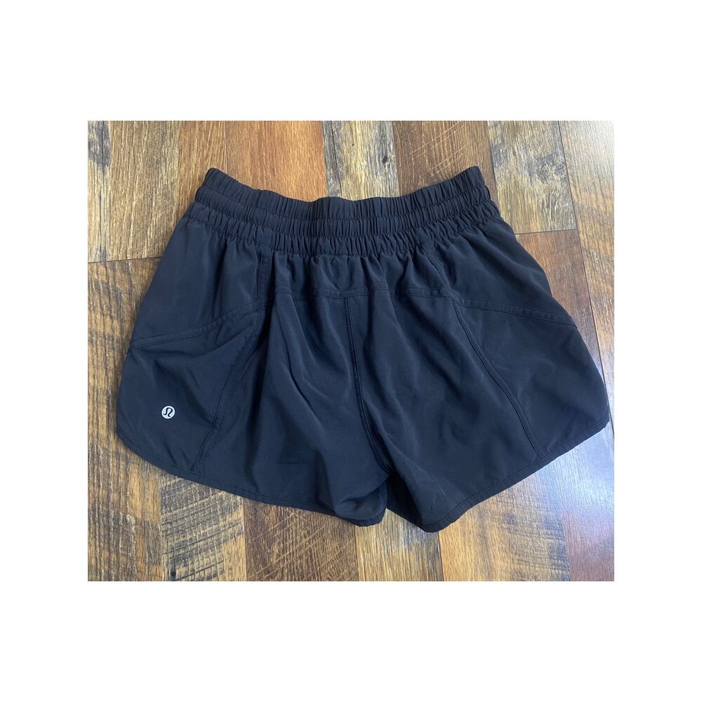 Lululemon Tracker Short 4" Black Sz 10 Athletic Running Yoga